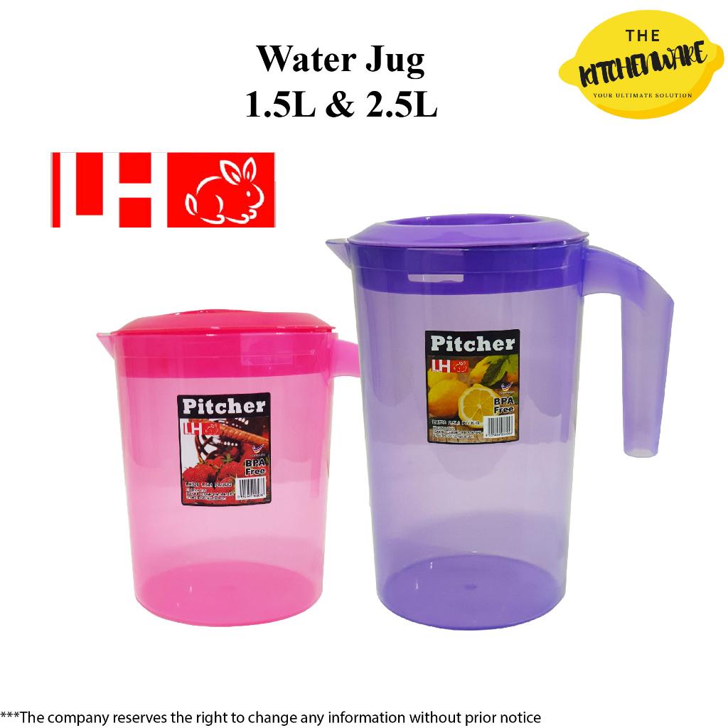 1.5L 2.5L Plastic Water Jug/ Jag Air/ Pitcher/ Kendi Air/ Fridge Jug/水壶 ...