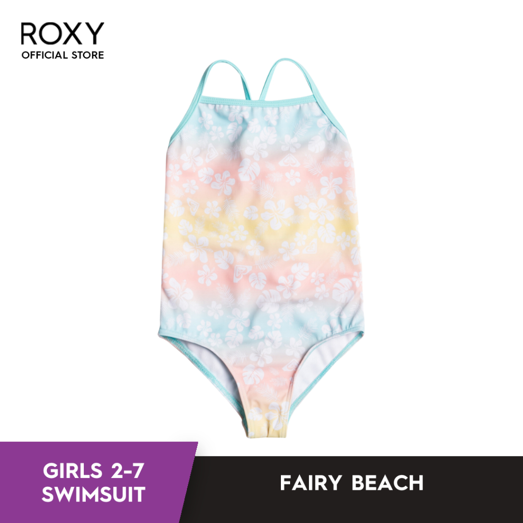 Girl's 2-7 Flower Plaid One-Piece Swimsuit