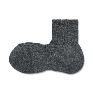 MUJI Men's Right Angle Pile Short Socks (Plain)