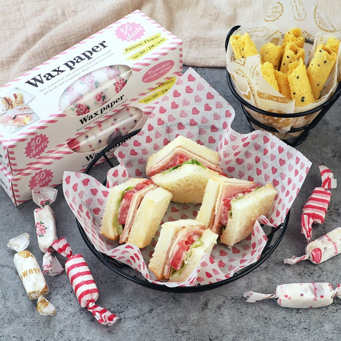 食品包装纸防油一次性垫纸 Food Wrapping Paper Toast/Burger/Sandwich Wrapper Paper ...