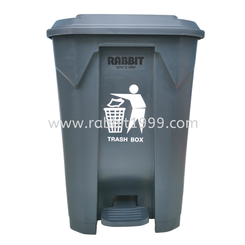 RABBIT XDPC PLASTIC PEDAL BIN - 68Lt - recycle step on pedal bin ...