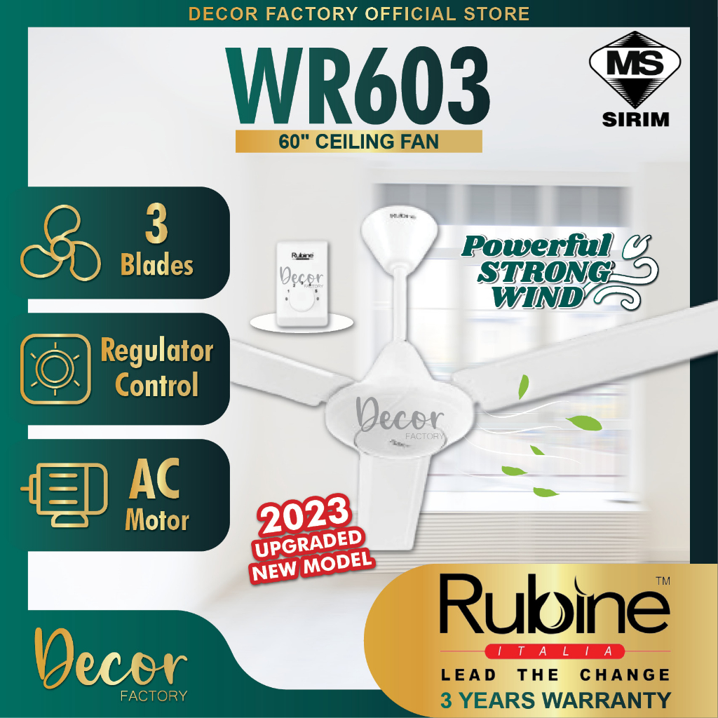 RUBINE Fan Rubine RCF WR603-2101 Rubine WR603 White 60