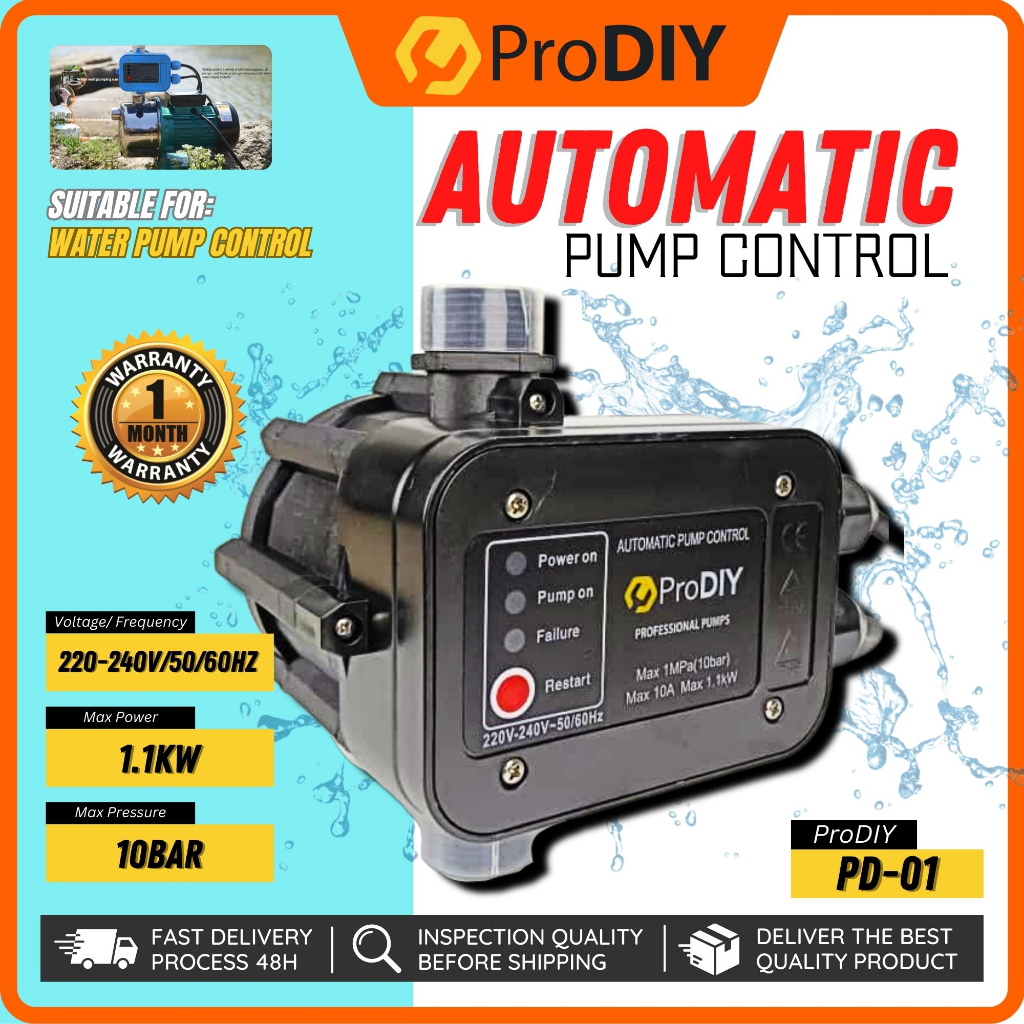 PRODIY PD01 Water Pump Pressure Controller Water Pump Control Water