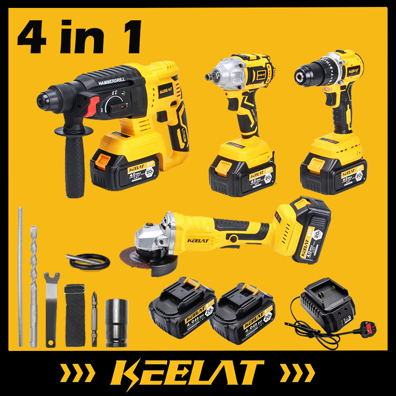 Keelat In Brushless Cordless Impact Wrench Impact Drill Hammer Drill Angle Grinder