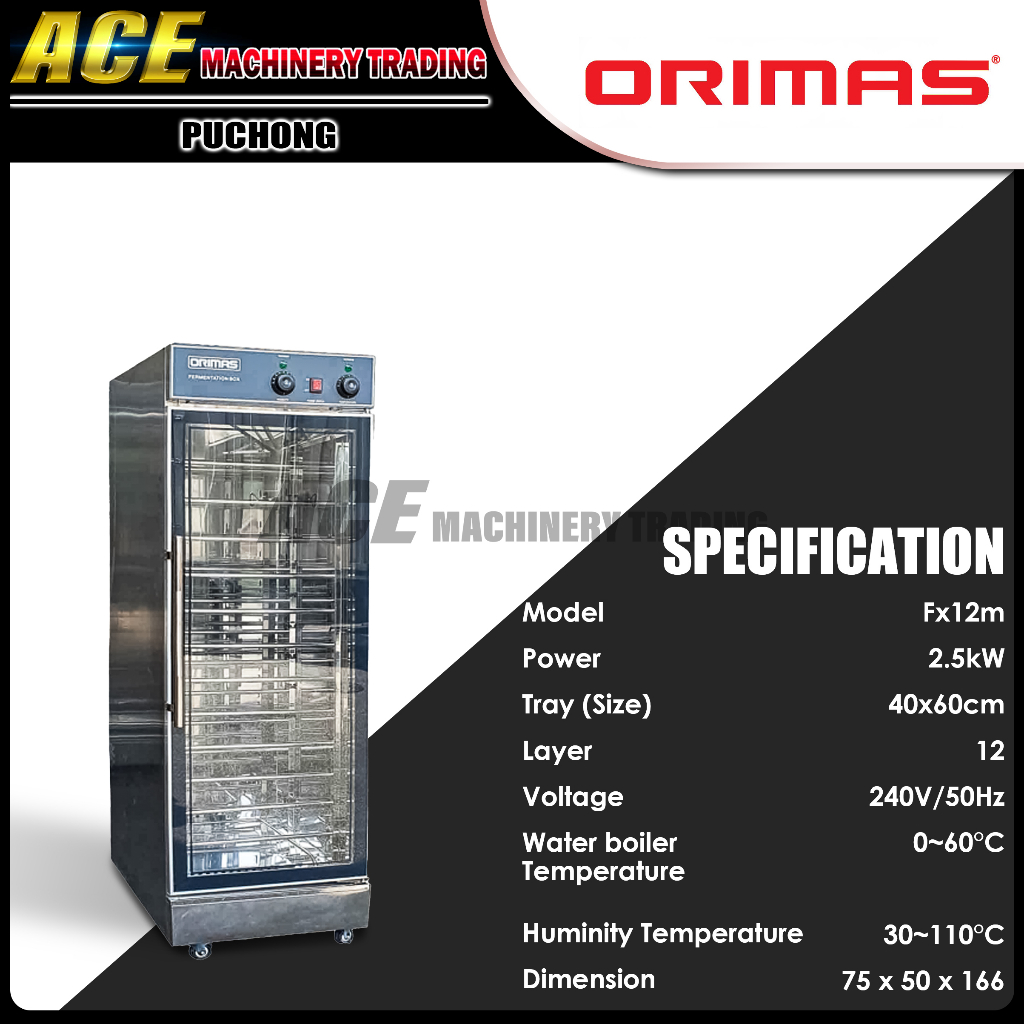 [ ORIMAS ] Fermentation Box Proofer Stainless Steel Fermenting Box 12 ...