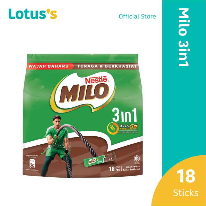MILO Original 3 In 1 Stik Pek (18 x 30g) | Shopee Malaysia