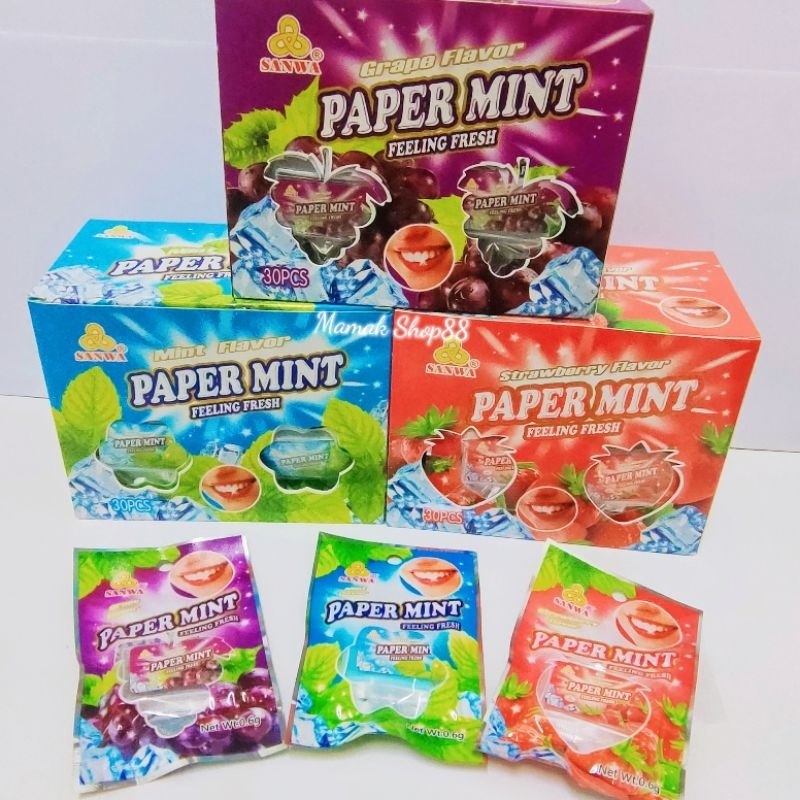 PAPER MINT ( Strawberry flavor) 30 PCS