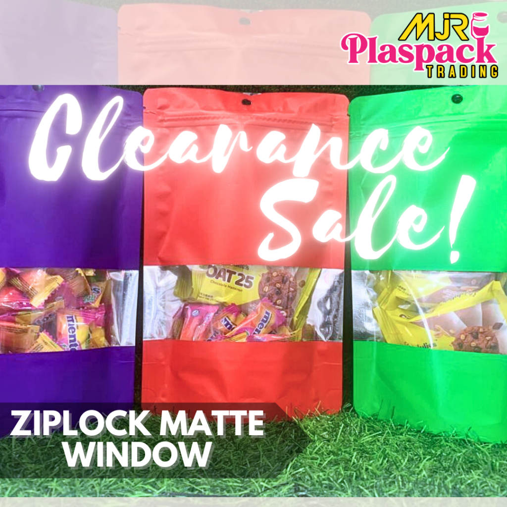Zipper Bag Ziplock Matte Window Stand Goodies Bag Colour Giftbag