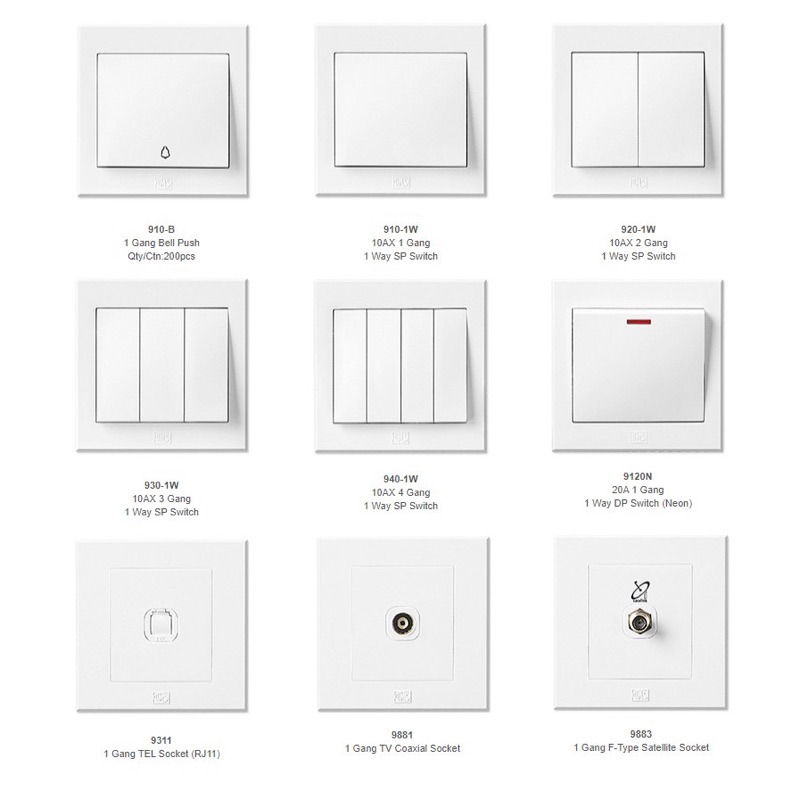 UMS 9 SERIES SWITCHES & SOCKETS (SIRIM APPROVED) | Shopee Malaysia