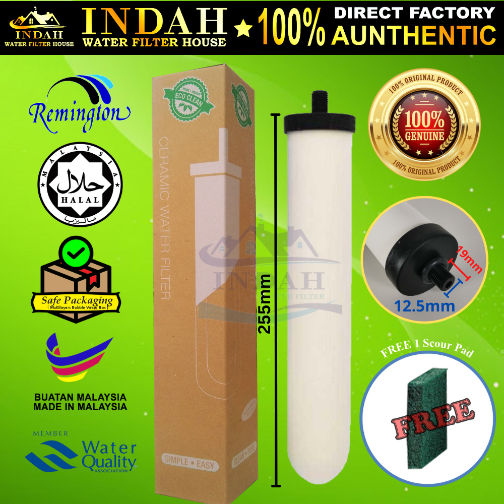 Remington JAKIM Halal Standard Ceramic Water Filter Candle Penapis Air