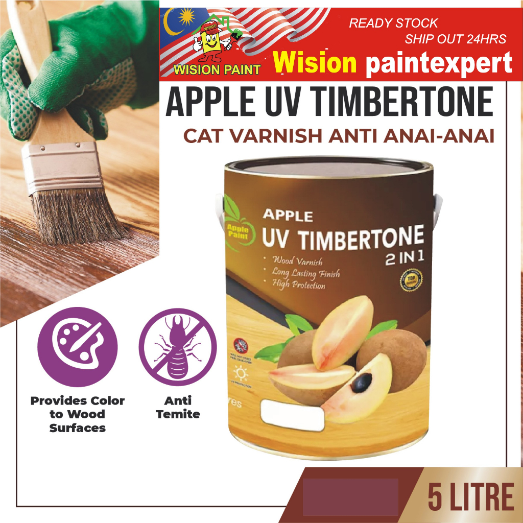 5Liter Apple Paints UV Timbertone 5L | Shopee Malaysia