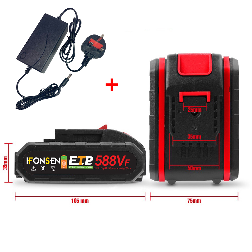 IFONSEN 588VF/1688VF Large capacity lithium battery Cordless drill ...