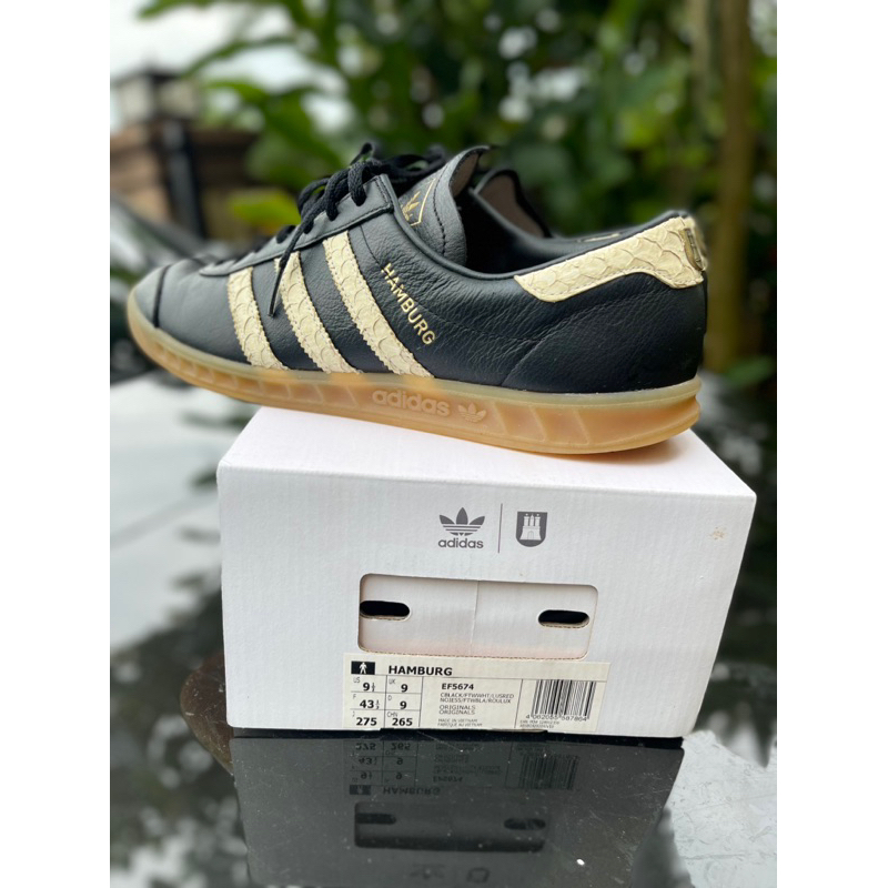 Original Adidas Hamburg Fish Market Black/White Shopee Malaysia
