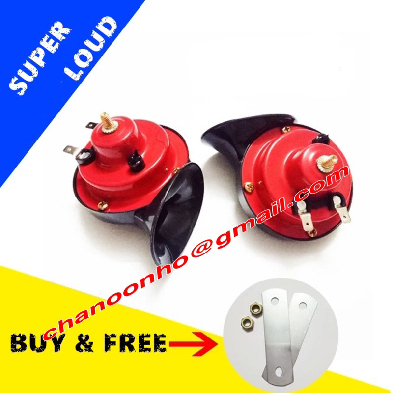 2 PCS Car Motorcycle Snail Bm Horn Type R Twin Tone Relay 12v Axia Wira
