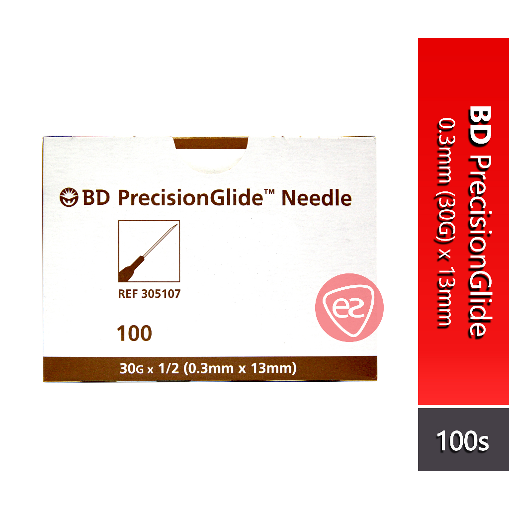 BD PRECISIONGLIDE NEEDLE 30G X 1/2 (0.3MM X 13MM) 100S (REF 305107 ...