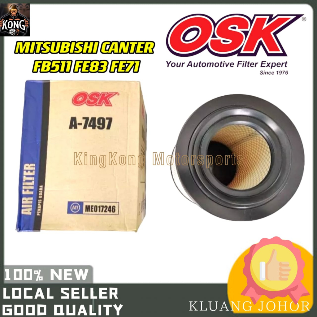 OSK A-7497 AIR FILTER PENAPIS UDARA MITSUBISHI CANTER FB511 FE83 FE71 ...