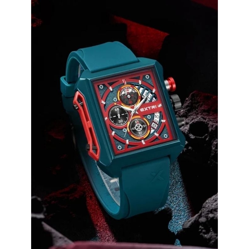 Extri Watch Original (Malaysia) X6059g Silicon Strap Quartz Chronograph ...