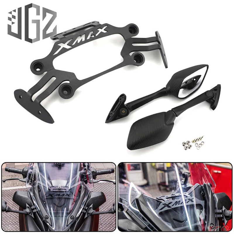 Yamaha Xmax 250 Side Mirror Windshield Extender bracket Adjustable rear