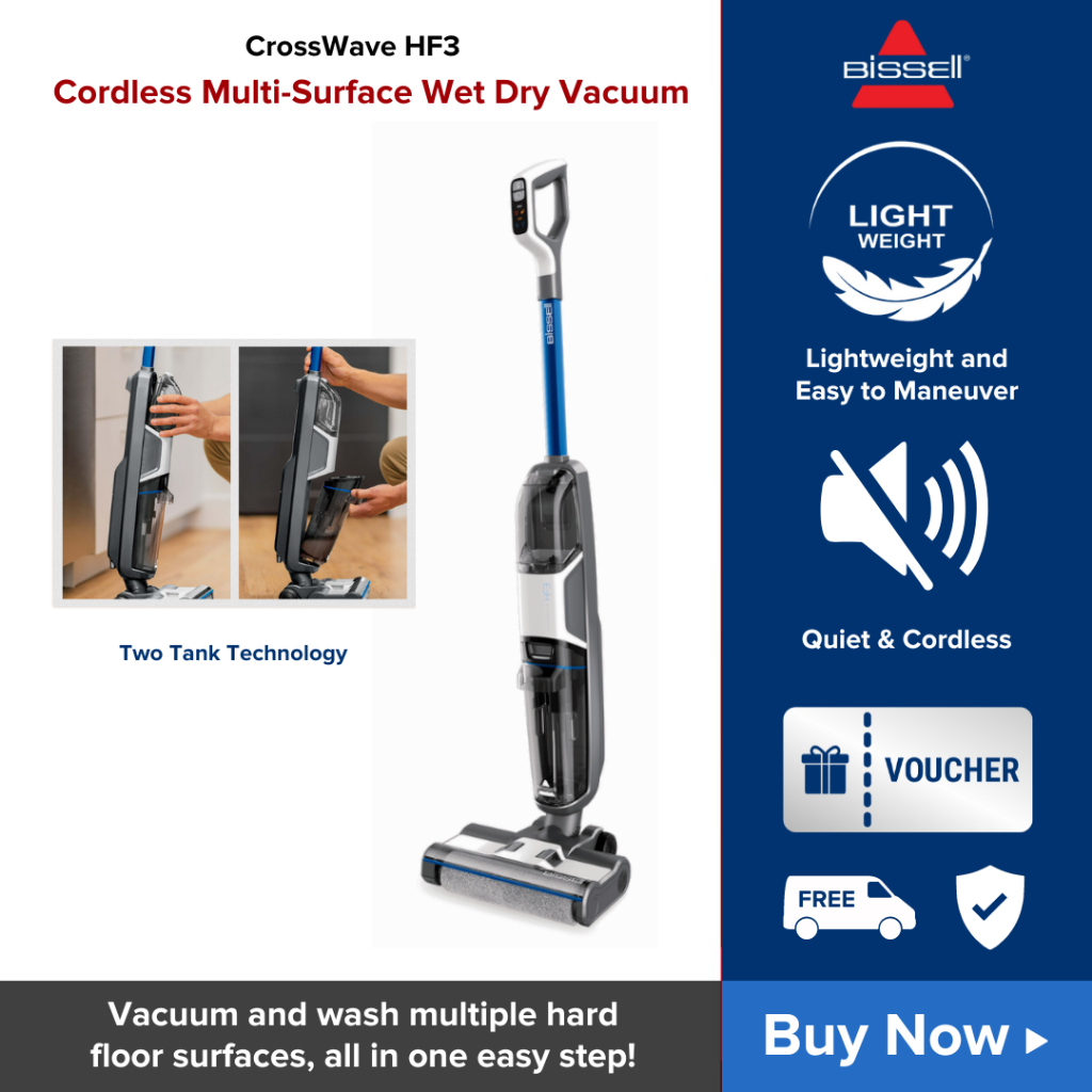 Bissell CrossWave HF3 Cordless Wet Dry MultiSurface Vacuum Cleaner