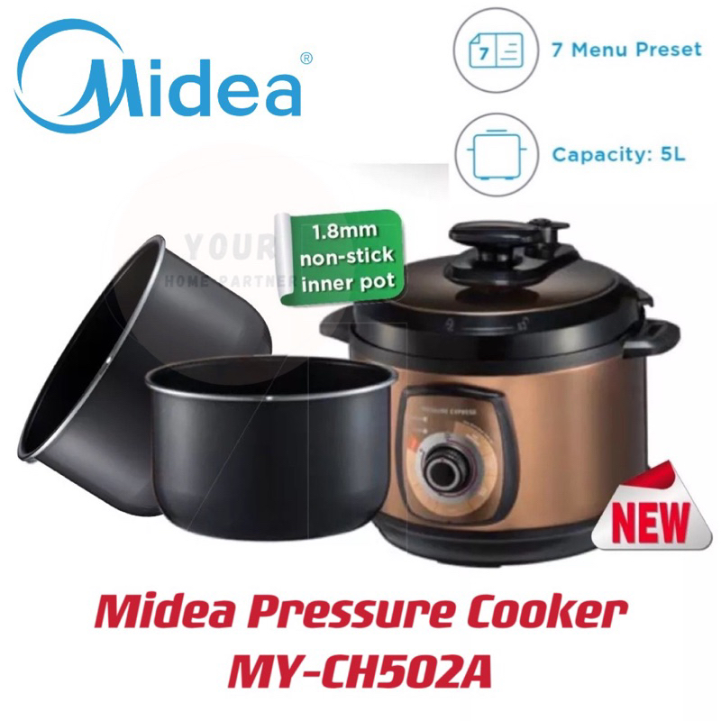 Midea Pressure Cooker Dual Pot 5L MYCH502A Shopee Malaysia