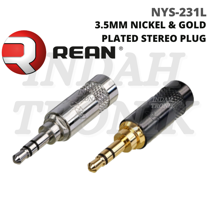 Rean NYS231 3.5mm Audio Jack Plug TRS Male Stereo Jack Adapter 3.5mm Audio Cable Connector