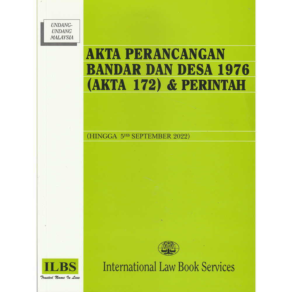 ILBS | LAW BOOK | AKTA PERANCANGAN BANDAR DAN DESA 1976 (AKTA 172 ...