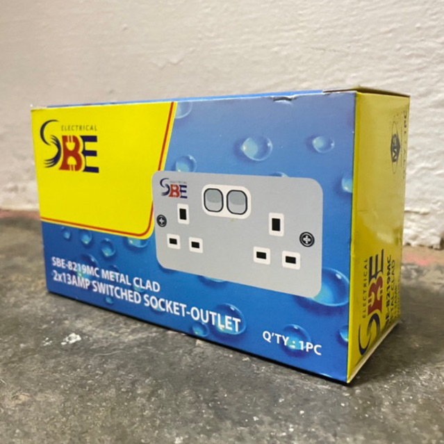 SBE 13Ax2 Switched Socket Outlet(Metal Clad)(SBE-8219MC) | Shopee Malaysia