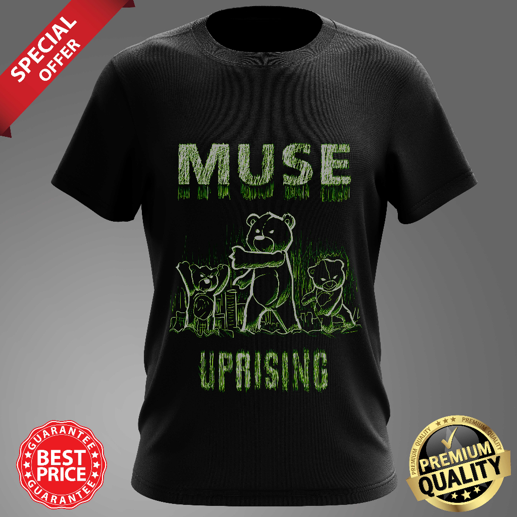 T-Shirt Muse Mohawk Skull Logo Officiel Homme – Noir Classique Rock