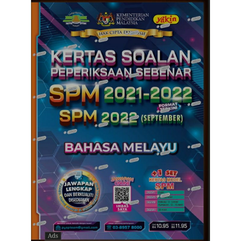 (ABC)EDISI 2023 ! KERTAS SOALAN PEPERIKSAAN SEBENAR SPM 2021-2022+2022 ...