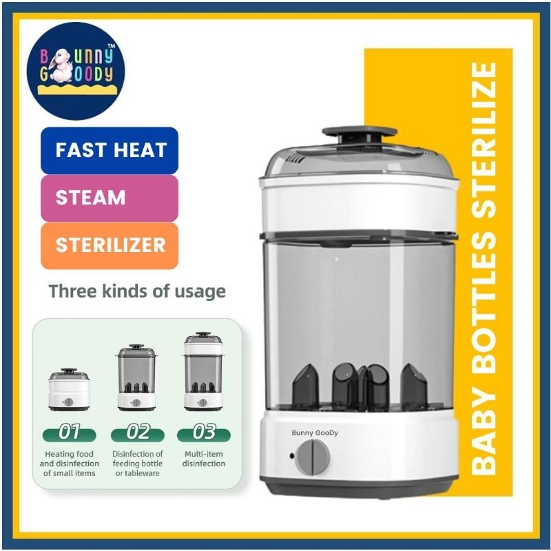 Goody Baby Bottle Electric Sterilizer, Heat, Steamer for Baby Bottles