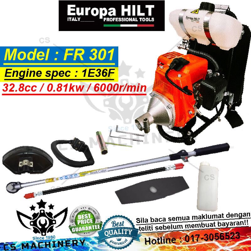 Europa Hilt Fr301 Brush Cutter Italy Technology 100% Original Complete 