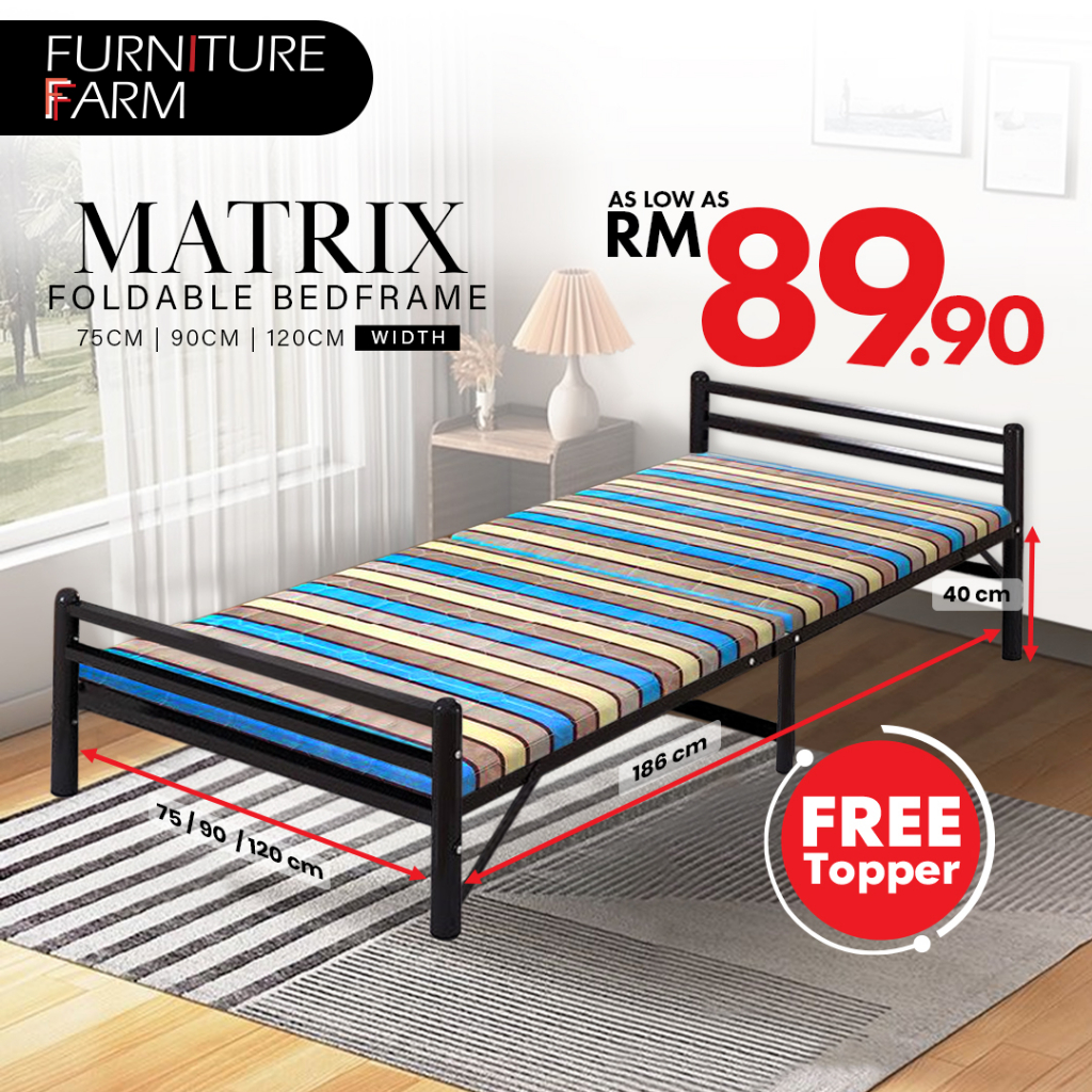 F&F : Matrix Bed Frame / Katil Lipat / Foldable Bed Frame / Katil ...