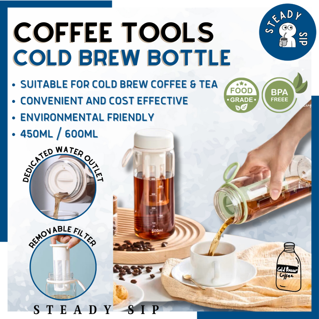 Steady Sip Cold Brew Coffee Infusion Bottle Coffee Maker Portable