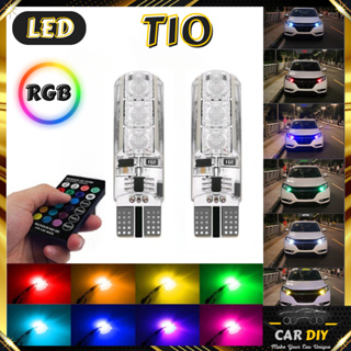 LED 501 Remote Control 5W5 T10 RGB Color Changing Car Wedge Side Light  Bulbs SET
