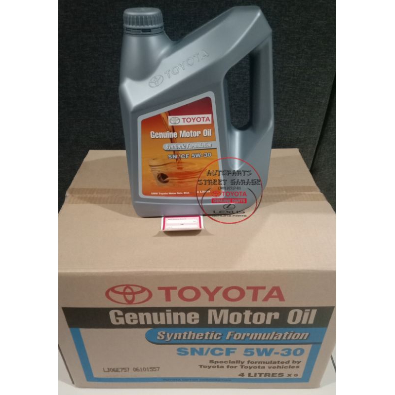 TOYOTA ENGINE OIL SYNTHETIC 5W30 (4L) | Shopee Malaysia