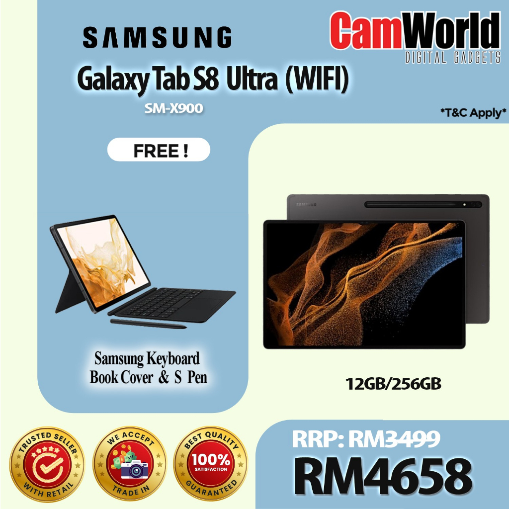 Samsung Galaxy Tab S8 Ultra SM-X900 ( 12GB + 256GB ) With Book