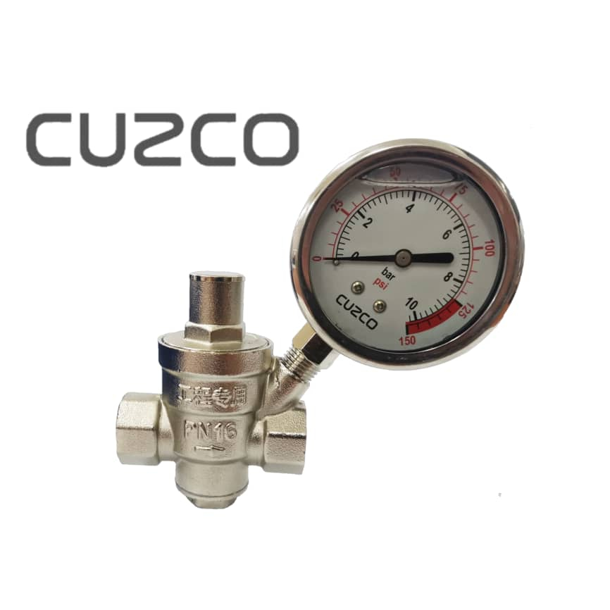 DN15 1/2inch Adjustable Brass Water Pressure Reducing Regulator Valve ...