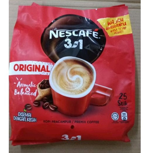 Nescafe 3 In 1 Blend & Brew Original Coffee (18g X 25sticks) | Shopee ...