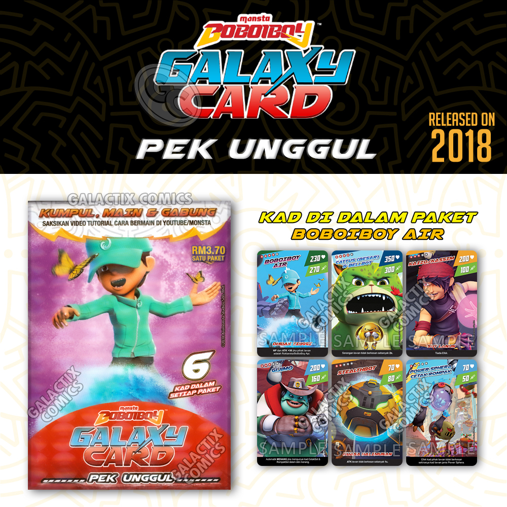 BoBoiBoy Galaxy Card Kad Pek Unggul - Single Packet - Collectable ...