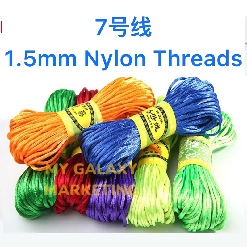 1.5mm Tali Nylon Tali Gelang Nylon Cord String Bracelet Rope Necklace ...