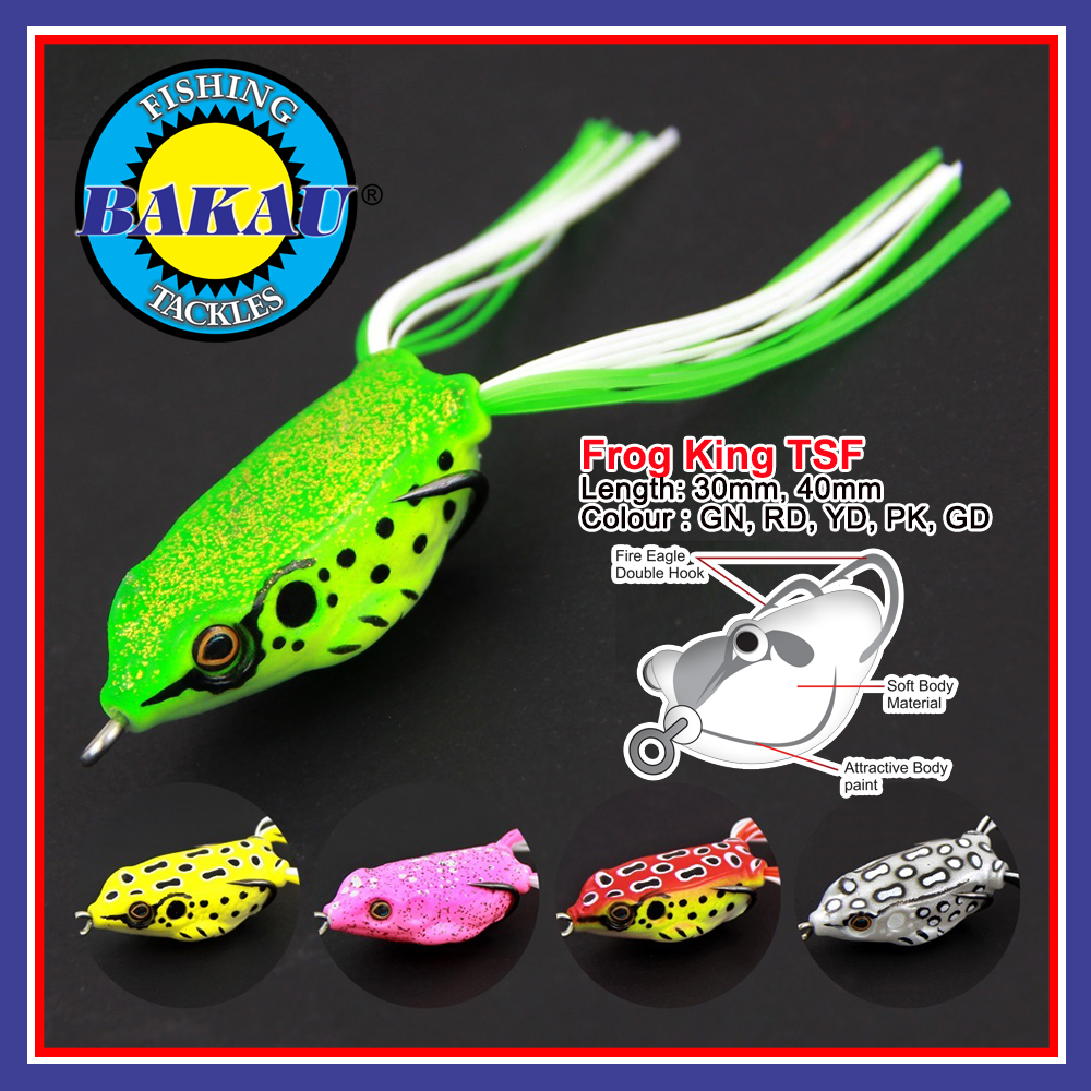 (34cm) Bakau Soft Lure Frog King TSF Fishing Frog Umpan Katak Killer