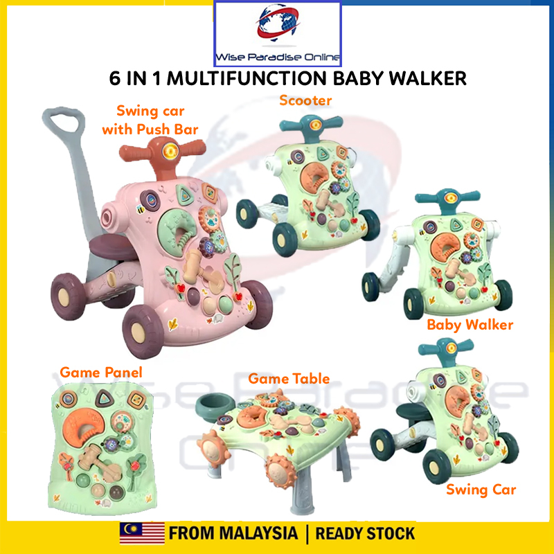 6 in 1 Baby Walker Toy Baby Multi Functional Baby Stroller Anti