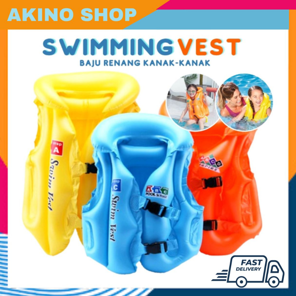 ABC Children Baby Inflatable Swimming Vest Safety Life Jacket Jaket ...