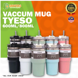 🔥CHEAPEST in SHOPEE🔥TYESO TUMBLER THERMAL CUP WITH STRAW 304 STAINLESS STEEL THERMOS CUP MUG VACUUM TUMBLER INSULATION