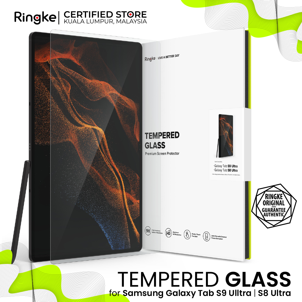 RINGKE® TEMPERED GLASS Samsung Galaxy Tab S10 Ultra/ S9 Ultra/ S8 Ultra ...