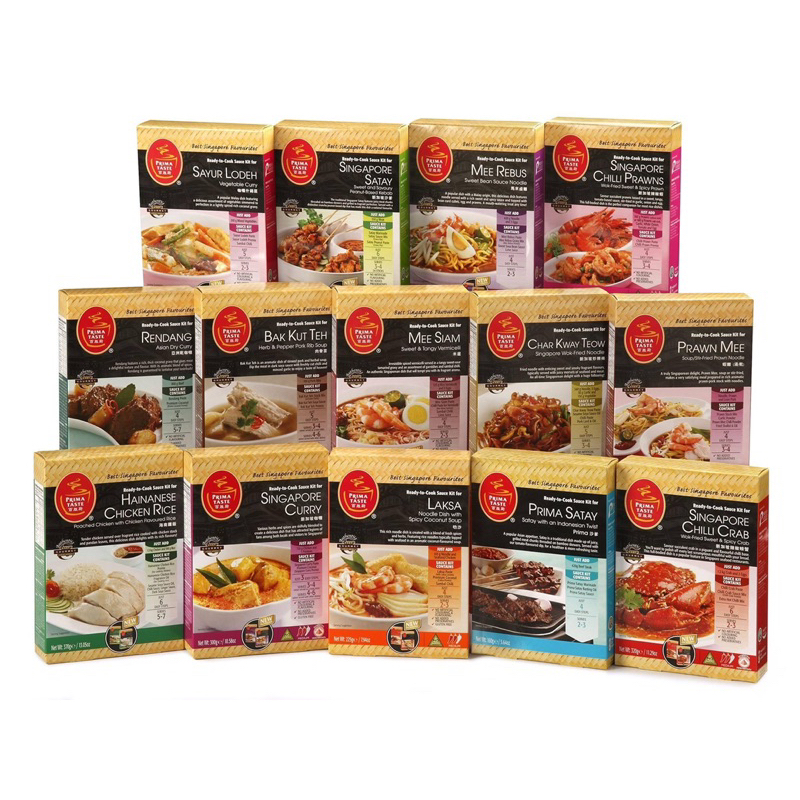 Prima Taste Sauce Kit-laksa,rendang,curry, Chilli Crab,chicken Rice 