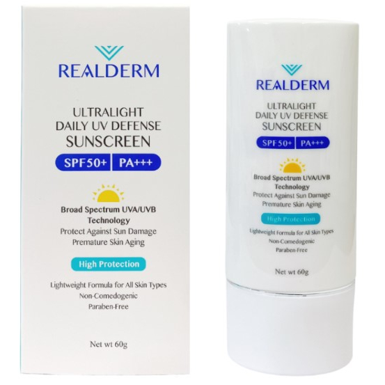 Realderm Ultralight Sunscreen Spf50pa 60g Shopee Malaysia