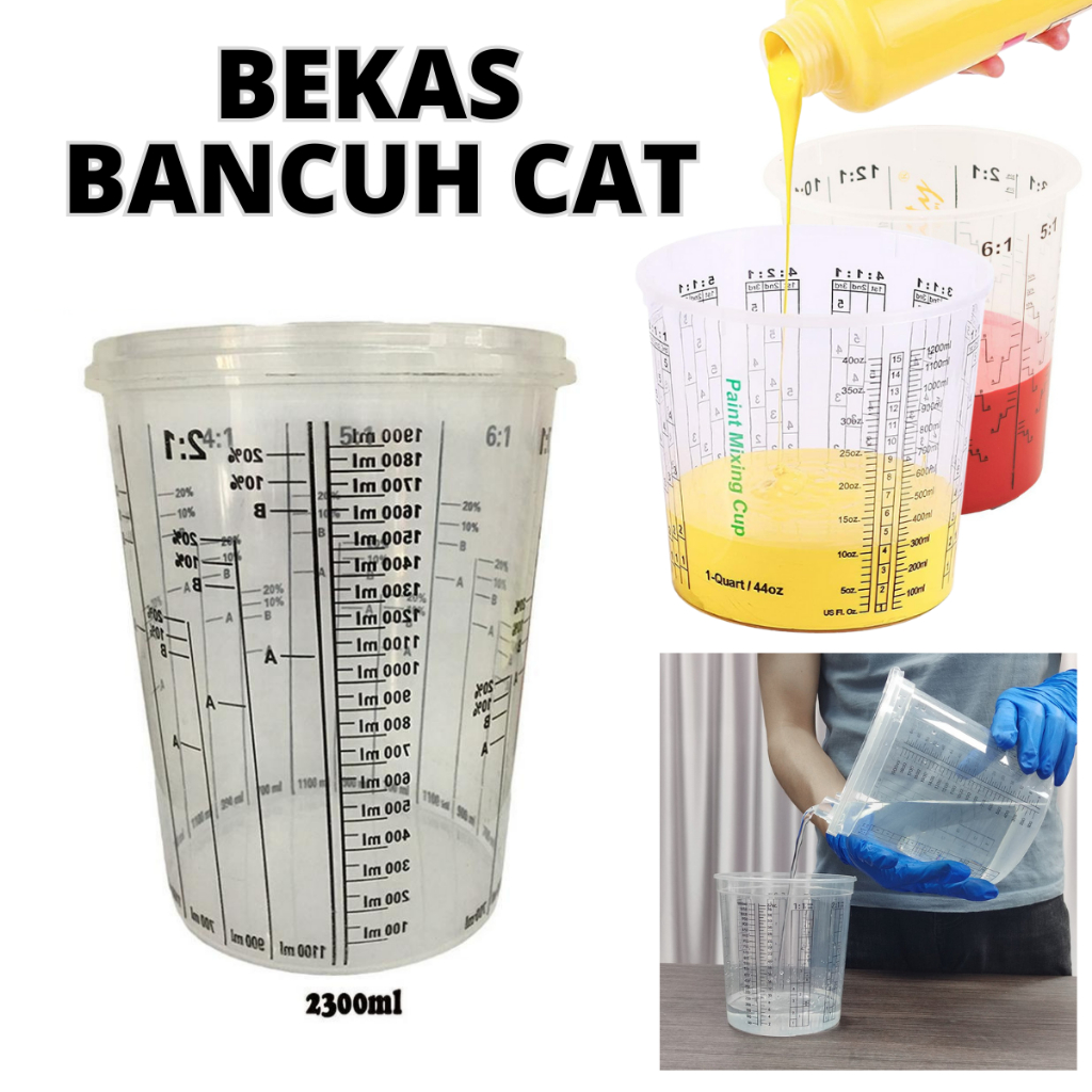 Bekas Bancuh Cat Paint Mixing Cup / Automotive Paint Mixing Cup Paint