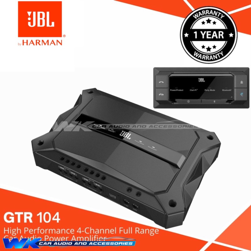 JBL GTR SERIES GTR104 4 CHANNEL POWER AMPLIFIER 100 ORIGINAL