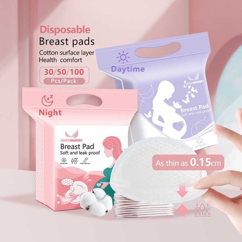 50 Count Disposable Nursing Pads, Leakproof Breast Pads for